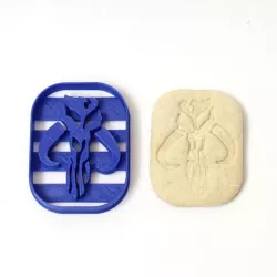 cookie cutter cutter cookies mandalorian crest logo
