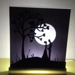Couple silhouette lamp