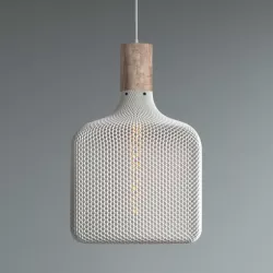 Cube (flat) honeycomb mesh lamp