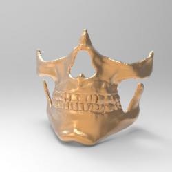 golden mask 3d print model 【 STLFinder