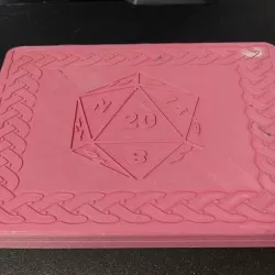 DICE & MINI STORAGE BOX / ORGANISER + SPELL TRACKER ***Celtic D20 Upgrade***