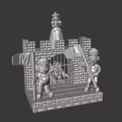 diorama super mario