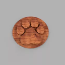 dog paw coaster simple