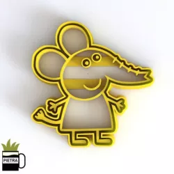 EMILY ELEPHANT FONDANT COOKIE CUTTER MOLD 3D PRINT MODEL