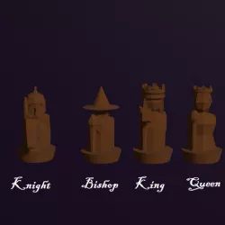 Fantasy Human Custom Chess pieces