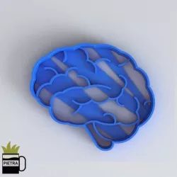 FONDANT COOKIE CUTTER MOLD OF HUMAN BODY ORGANS BRAIN 3D IMPRESSION MODEL