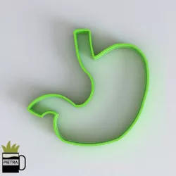 FONDANT COOKIE CUTTER MOLD OF HUMAN BODY ORGANS STOMACH 3D IMPRESSION MODEL