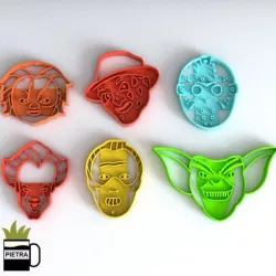 FONDANT COOKIE CUTTER MOLD OF TERROR CHARACTERS 3D PRINT MODEL