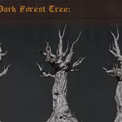 Forrest Terrain Pack: Dark Forest Tree