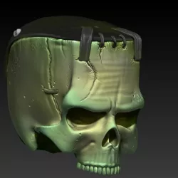 frankenstein  monster skull