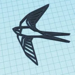 Geometrical bird figure