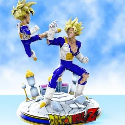 Goku vs Gohan training at hyperbolic time chamber diorama 3D print model