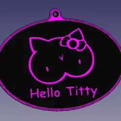 Hello Kitty Parody Sign