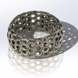 Honeycomb pattern bracelet