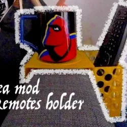 Ikea Friheten remote holder mod
