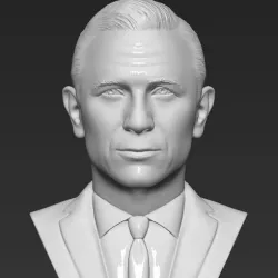 James Bond Daniel Craig bust 3D printing ready stl obj