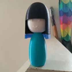 Japanese Doll (ningyo) 人形 multiple color with a face MMU