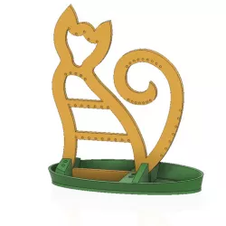 jewelry Stand holder for pretty girl gift 3d-print or cnc