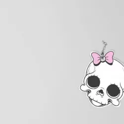 Key ring girly skull