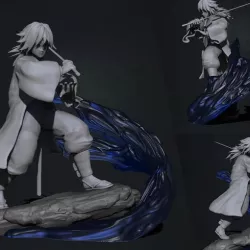 kimetsu no yaiba - demon slayer - tomioka giyuu 3d print statue