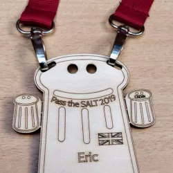 Laser cut conference badges V2