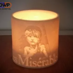 Les Misérables Tea Light Holder (Miserables Lithophane)