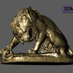 Lion Crushing A Serpent (Antoine-Louis Barye)