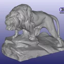 Lion Sculpture 3D Scan