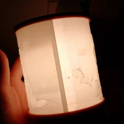 Lithophane lamp circle