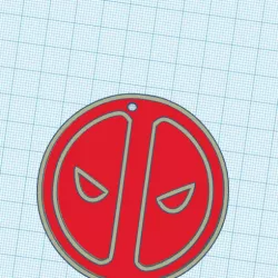 llavero logo /Deadpool/ logo keychain