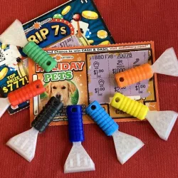 Lotto / Gift Card Ice Scraper Theme Keychain