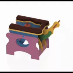 Love Sex Chair Sliding Rocker Monkey Chair Sex Machine for 3d print or cnc
