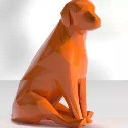 low poly puppy