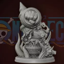 Luffy Gear 4 Ultimate King Kong Gun - One Piece 3d Print statue