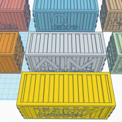Marvel Crisis - 40mm Shipping Containers with Logos