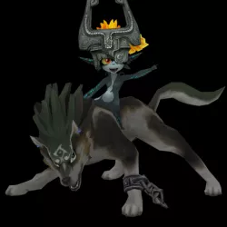 Midna and wolf Link from Zelda