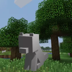 Minecraft sitting Fox