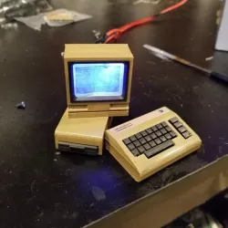 Mini Commodore 64 1702 monitor with LED provision