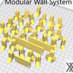Modular Wall and Barricade System for Wargames