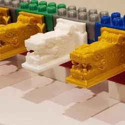 Montini Aztec Dragon Head (Lego Compatible)