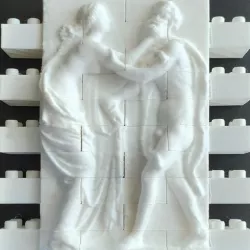 Montini Nymph and an old Satyr Wall Set (Lego Compatible)