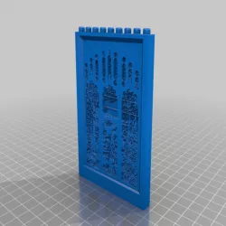 Montini Stained Glass Window Lithophane (Lego Compatible)