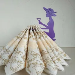 Napkin holder Lady in a cafe