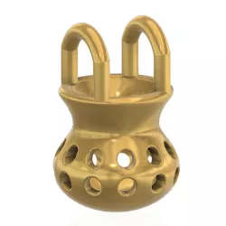 neck pendant for incense bison thyme odor men-attractive grass v03 3d-print and cnc