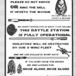 No Soliciting Star Wars sign