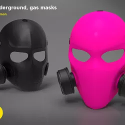 Pink Gas Mask - 6 underground