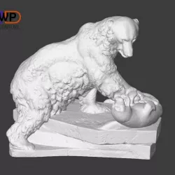 Polar Bear Sculpture (3D Scan)