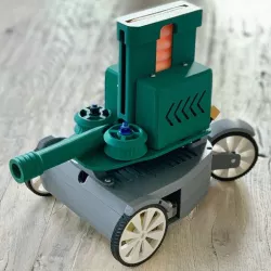 RC FPV-Trike with rear steering wheel