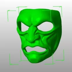 Samurai Traditional Japanese Mask 3D Print Ready STL/OBJ