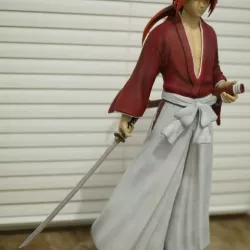 Samurai X Kenshin Himura fan-art statue